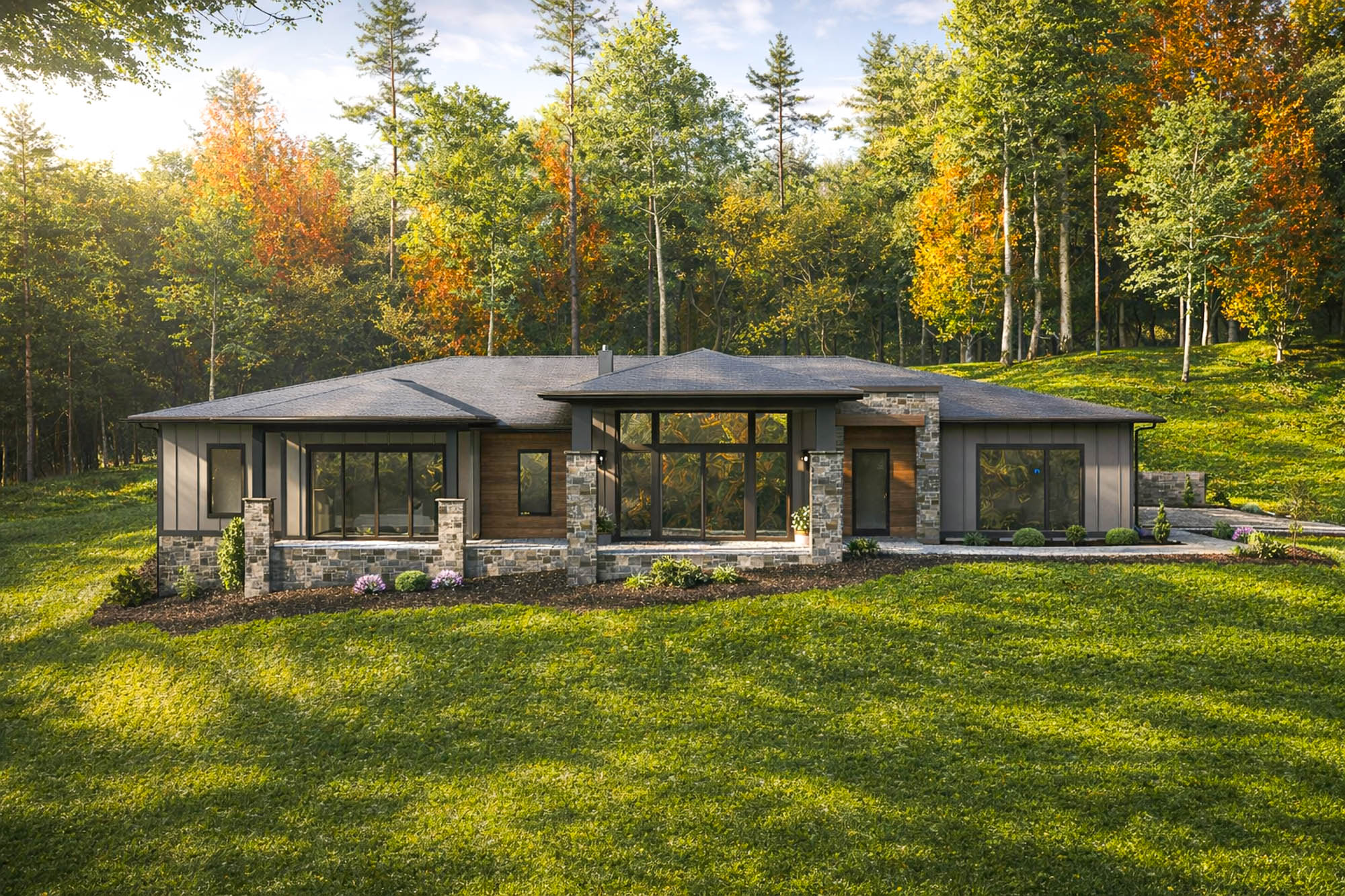 New House in Horse Shoe, NC. Lot #1, 2833 Brannon Rd 28742. Big Hills at Horse Shoe New Houses in Asheville, North Carolina